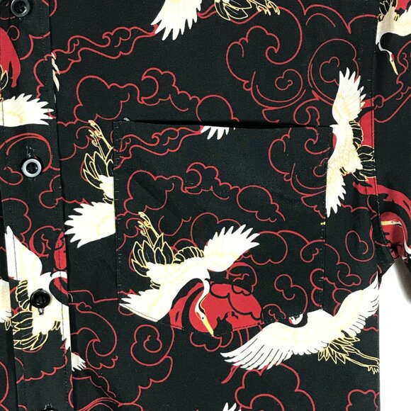 Just Attitude Adult Unisex Small All Over Print Short Sleeve Button Up Shirt - Picture 3 of 7